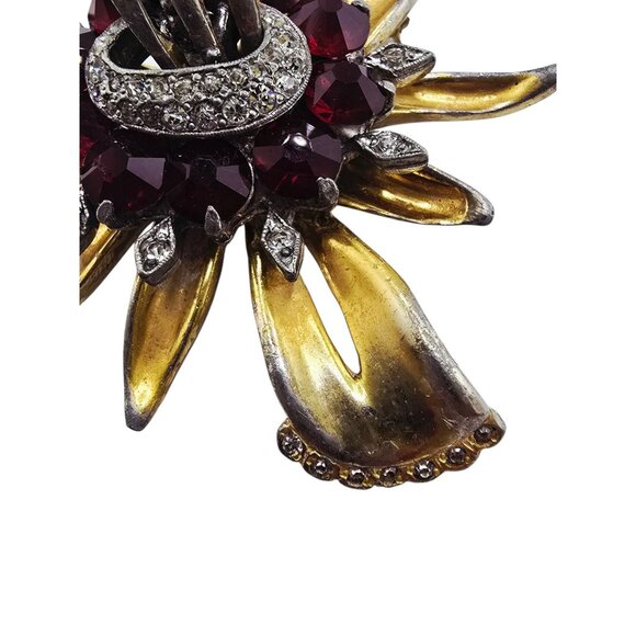 Antique Unsigned Reinad Heavy Older Dimensional Brooch (A8897) - Picture 4 of 8